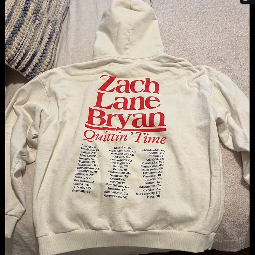 Zach Bryan Quittin' Time Tour Sweatshirt (Size L)